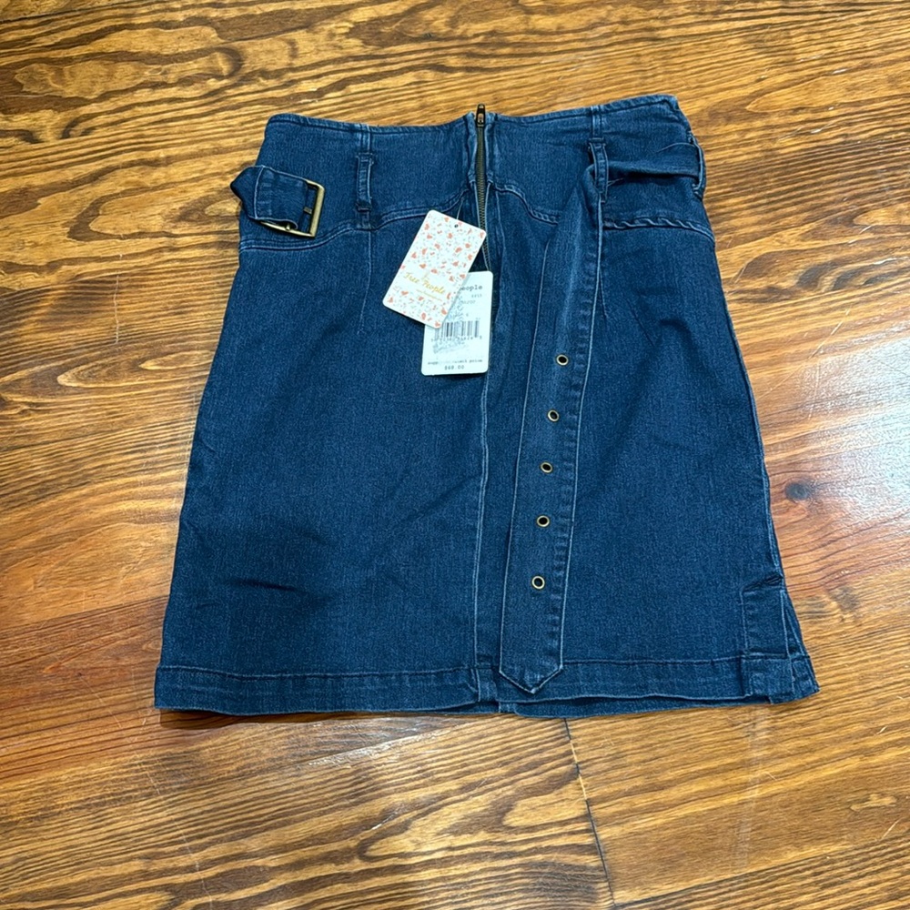 Denim free people pencil skit size 6 new with tags